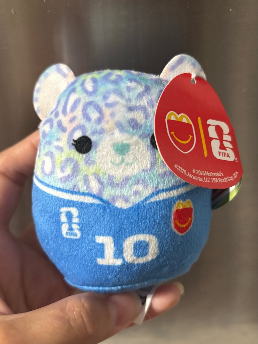 McDonald's Blue Leopard Plush FIFA Number 10 Kids Toy